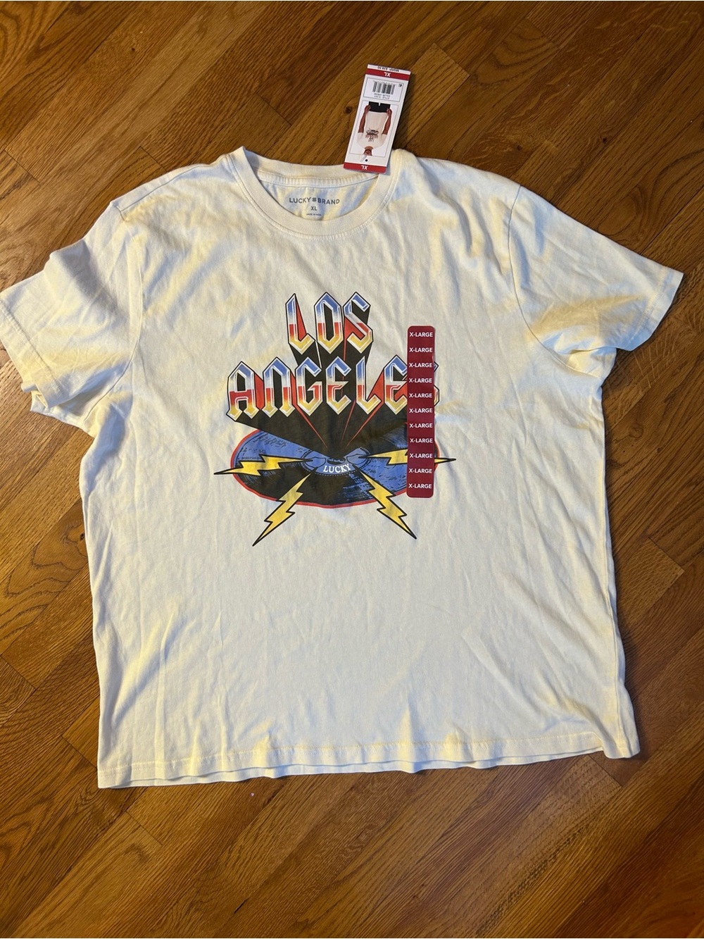 Lucky Brand White Short-Sleeve 'Los Angeles' Graphic Tee XL